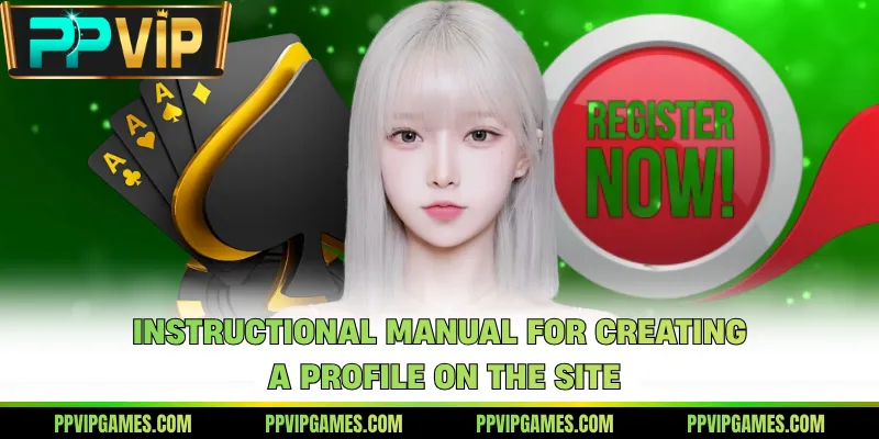 Instructional manual for creating a profile on the site